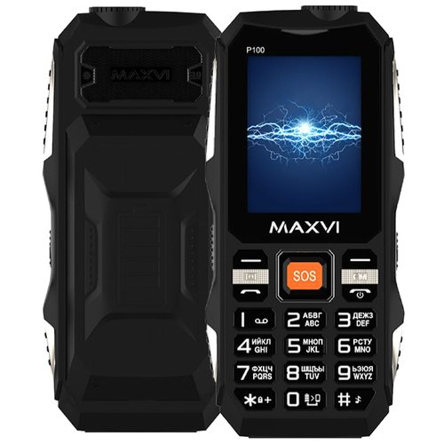 Телефон MAXVI P100, 2 SIM, черный