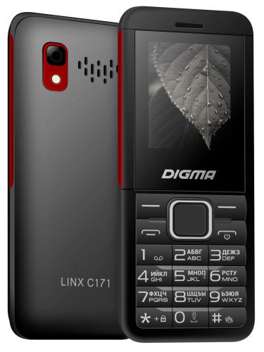 Телефон Digma C171 Linx 32Mb черный