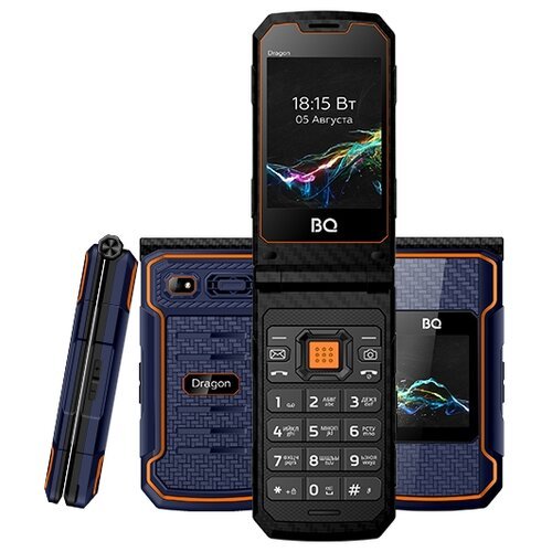 Телефон BQ 2822 Dragon, 2 SIM, синий/оранжевый