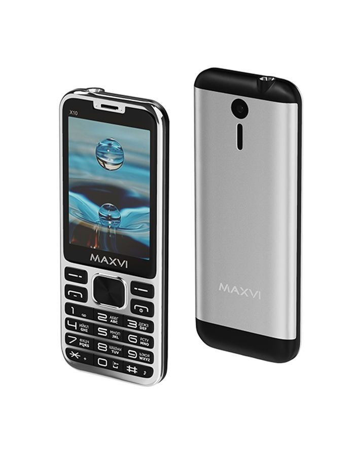 Мобильный телефон Maxvi X10 METALLIC SILVER (2 SIM)