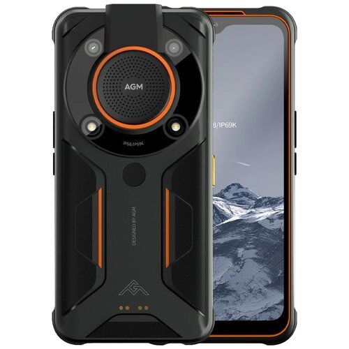 Смартфон AGM Glory SE, черный/оранжевый