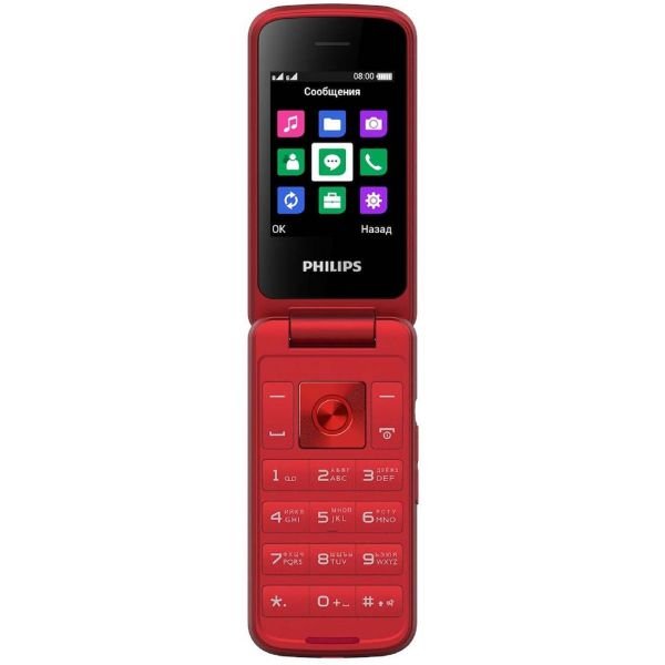 Телефон Philips E255 Xenium красный