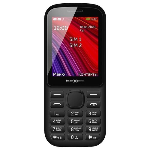 Телефон Texet TM-208 Dual Sim Black-Red