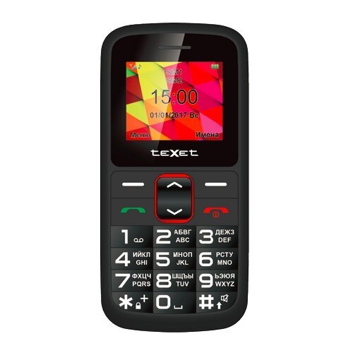 Мобильный телефон teXet TM-B217 цвет черный-красный