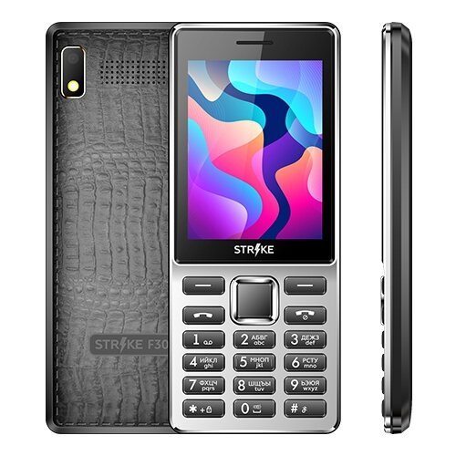 Мобильный телефон Strike F30 Black MTK 6261D, 1, 32 Mb, 32 Mb, 2G GSM 900/1800 мГц, Bluetooth Версия .