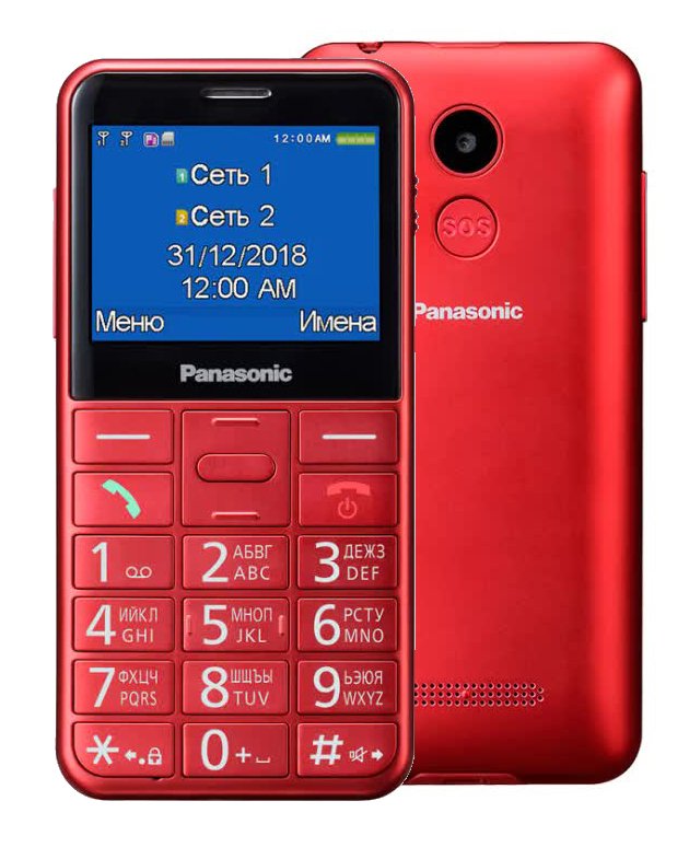 Мобильный телефон Panasonic KX-TU150RU красный