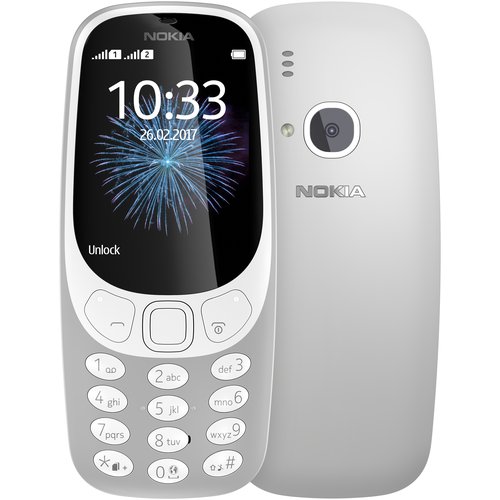 Телефон Nokia 3310 Dual Sim (2017), SIM+micro SIM, серый