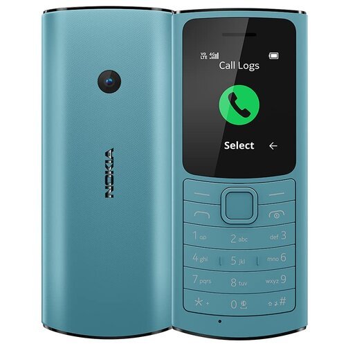 Телефон Nokia 110 4G DS 2021, Dual nano SIM, бирюзовый