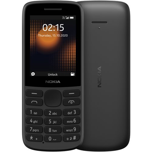 Телефон Nokia 215 4G Dual Sim, Dual nano SIM, черный