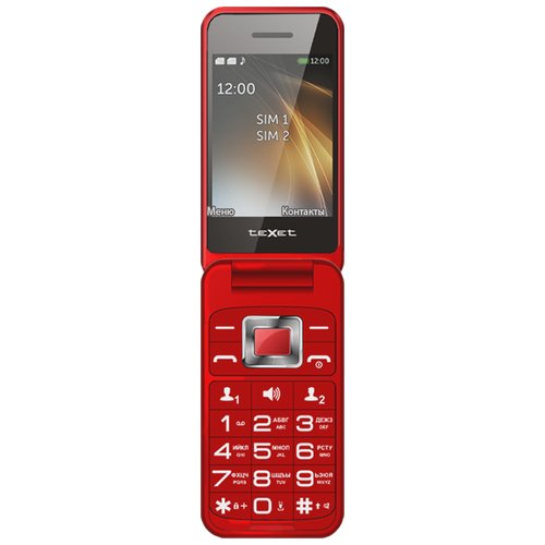 Телефон teXet TM-B419, 2 micro SIM, красный