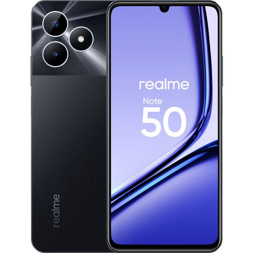 Смартфон realme Note 50 3/64 ГБ RU, Dual nano SIM, полуночно-черный