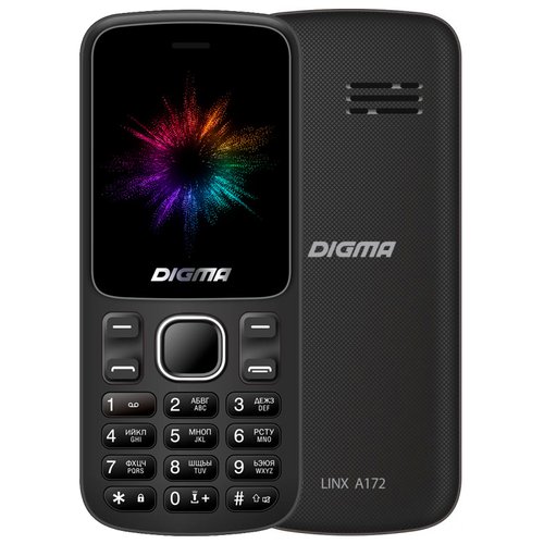 Телефон DIGMA Linx A172, 2 SIM, черный