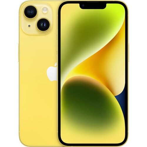Смартфон Apple iPhone 14 128 ГБ RU, Dual: nano SIM + eSIM, желтый
