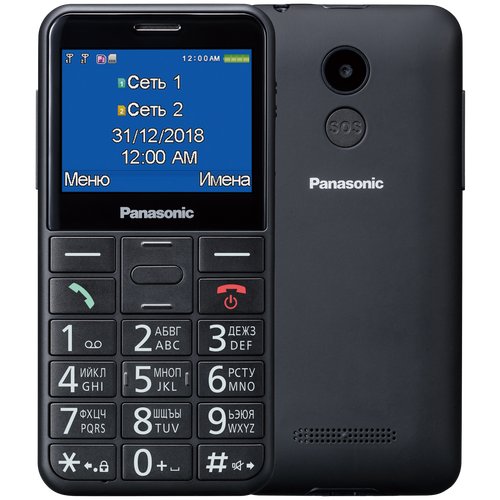 Телефон Panasonic KX-TU150, 2 SIM, черный
