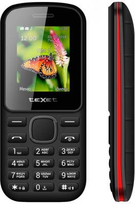 Мобильный телефон Texet 130-TM красный черный