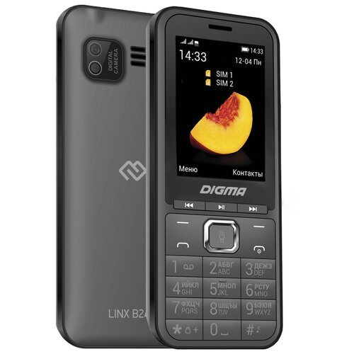 Телефон DIGMA LINX B241, 2 SIM, серый