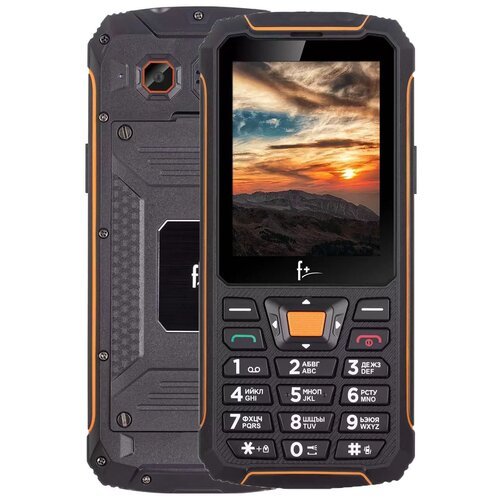 Телефон F+ R280, черный/оранжевый