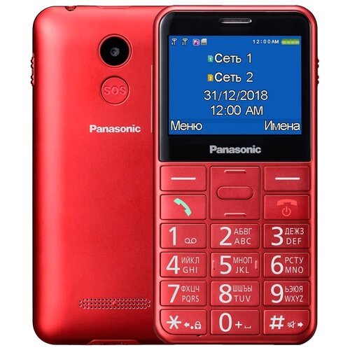 Мобильный телефон Panasonic TU150 красный 2Sim 2.4' TFT 240x320 0.3Mpix