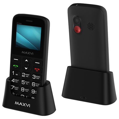 Телефон MAXVI B100DS, винный красный