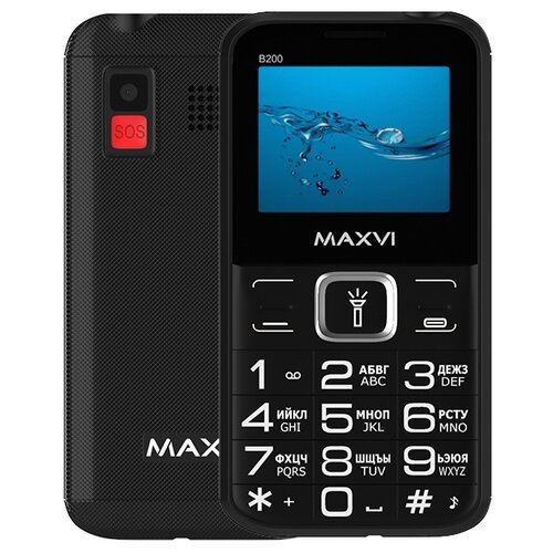 Телефон MAXVI B200, 2 SIM, черный