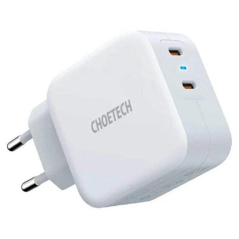 Сетевое зарядное устройство Choetech 40 Вт (USB C PD + USB C PD) (PD6009)