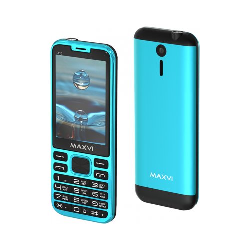Телефон MAXVI X10, SIM+micro SIM, голубой