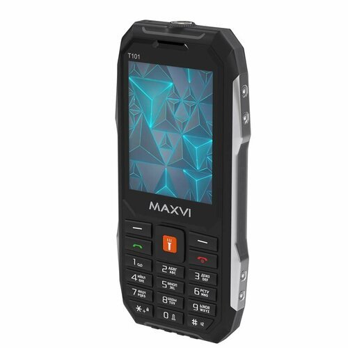 Телефон MAXVI T101 Global для РФ, 2 micro SIM, черный