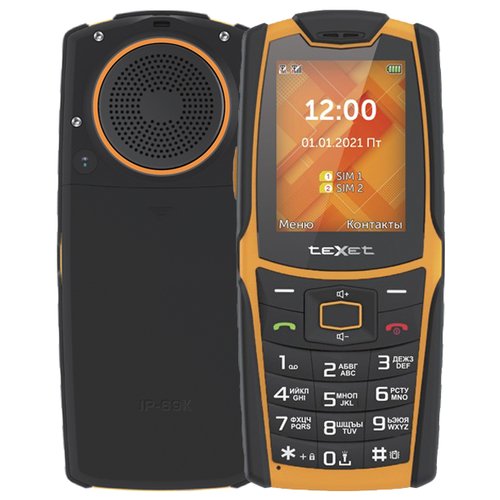TEXET Телефон teXet TM-521R, черный/оранжевый