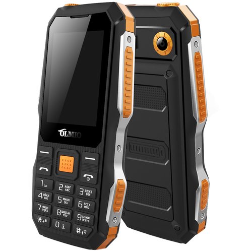 Телефон OLMIO X04, 2 SIM, черный/оранжевый