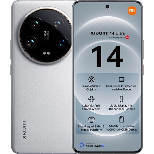 Смартфон Xiaomi 14 Ultra 16/512 ГБ Global, Dual nano SIM, белый