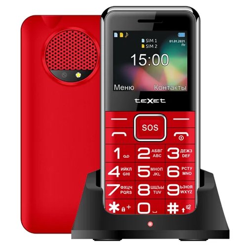 Телефон teXet TM-B319, 2 SIM, красный