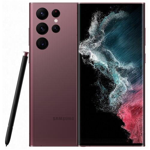 Смартфон Samsung Galaxy S22 Ultra 12/256 ГБ, Dual nano SIM, бургунди