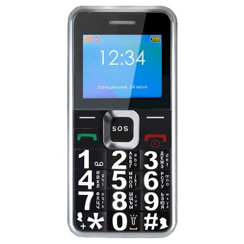 Телефон GiNZZU MB505 (черный) 1*SIM,FM,SOS,фонарик