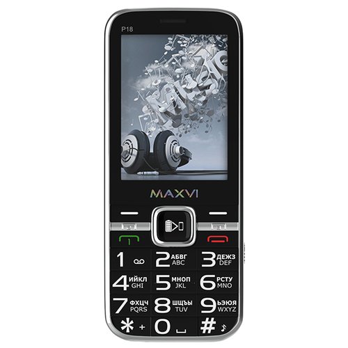 Телефон MAXVI P18, 3 SIM, черный
