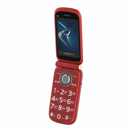 Телефон MAXVI E6, 2 SIM, красный