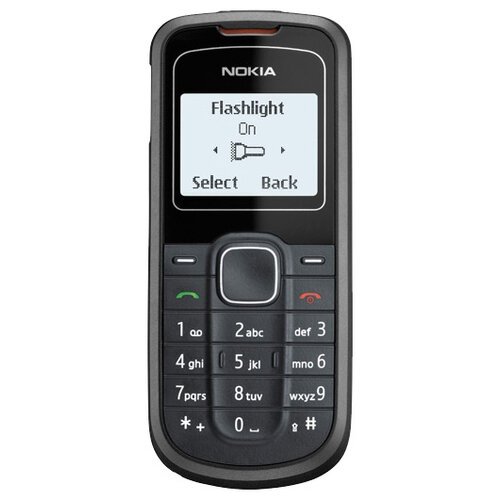 Телефон Nokia 1202 Global для РФ, 1 SIM, черный