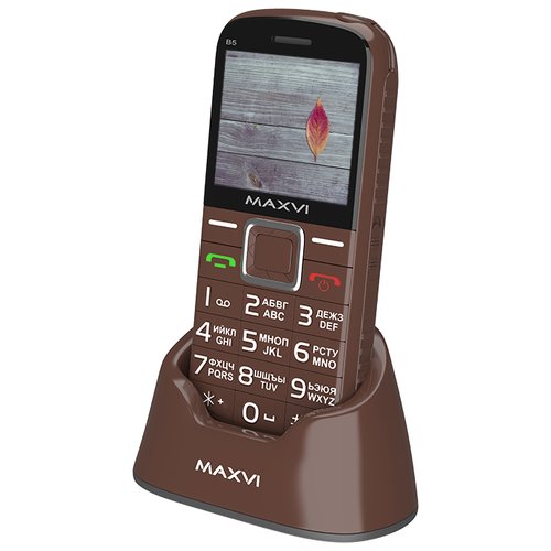 Мобильный телефон Maxvi B5 РСТ 32Mb/ 32Mb Коричневый
