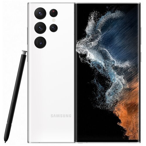 Смартфон Samsung Galaxy S22 Ultra 12/256 ГБ, Dual: nano SIM + eSIM, Белый фантом