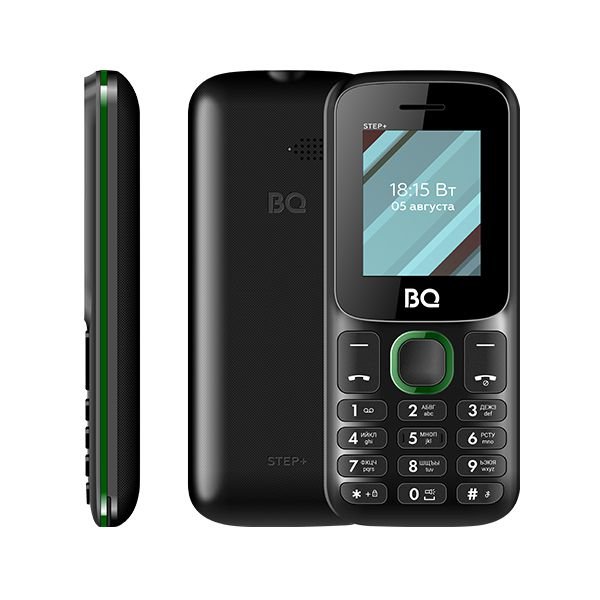 Телефон BQ 1848 STEP+ BLACK/GREEN