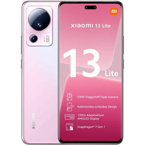 Смартфон Xiaomi 13 Lite 8/256 ГБ Global, Dual nano SIM, розовый