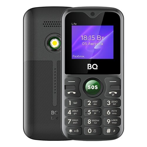 Телефон BQ 1853 Life, 2 SIM, черно-зеленый